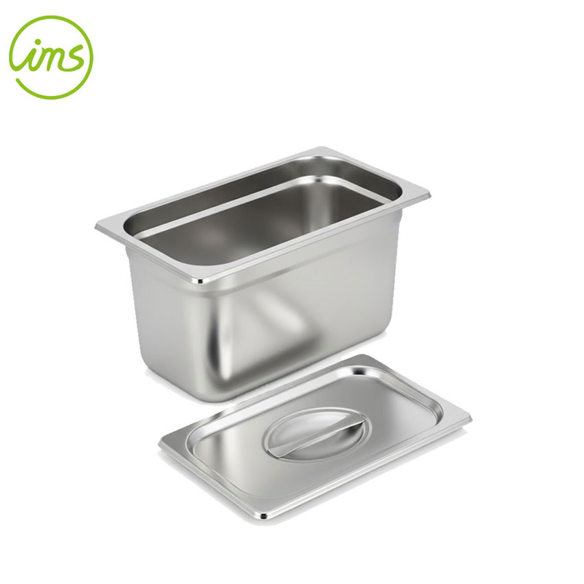 1/9 Size Stainless Steel Deep Steam Table Pan with Tight-Fitting Lid